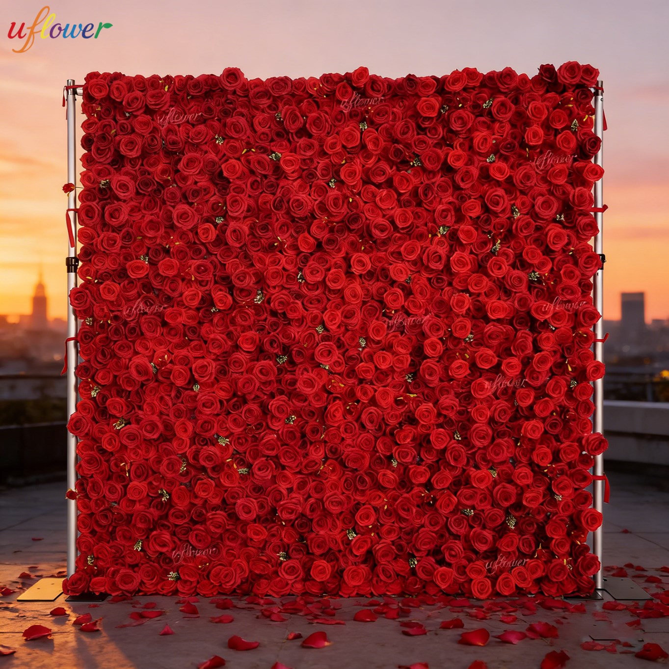 Uflower - Muro de Flores Artif - Flower Wall Panel reseña y precio