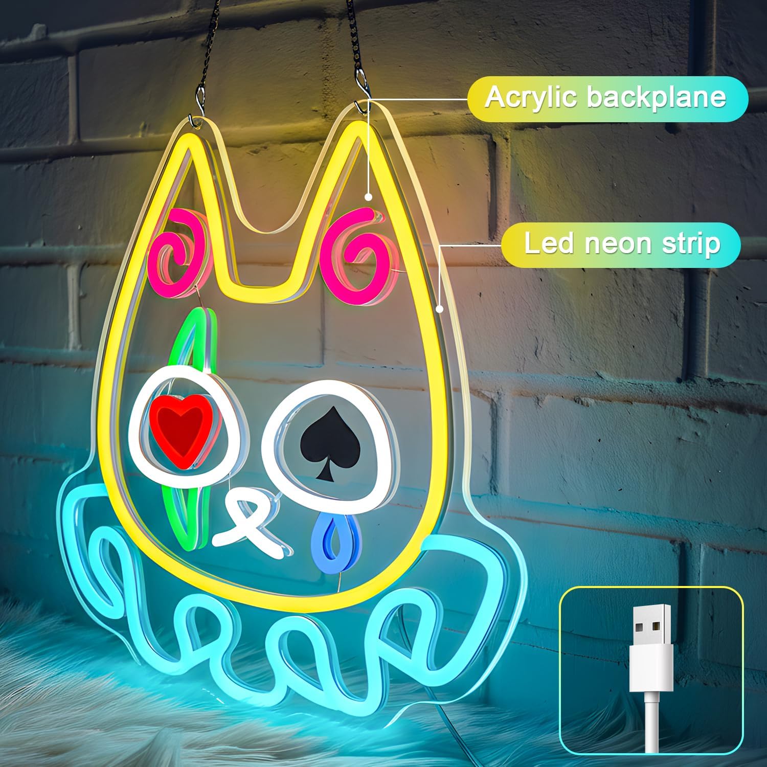 Letrero de neón LED con forma  - Neon Sign Party reseña y precio